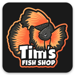 Tim's Fish Shop  Logo - Sticker Decal